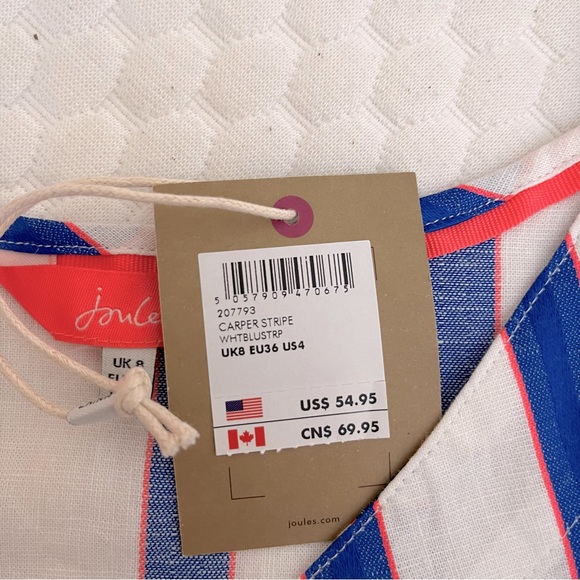 Joules | Carper Stripe Button Through Cami (8) - Picture 9 of 10
